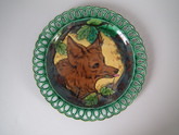 Rare Wedgwood Majolica fox plate