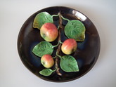 Palissy Majolica crab apple wall plate