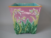 George Jones Majolica lily of the valley jardinière