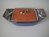Wedgwood Majolica 'Sardinia' fishing boat sardine box