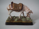 Bordalo Pinheiro Palissy donkey toothpick holder
