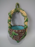Rare Minton Majolica Ivy hanging basket