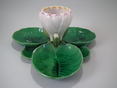 Minton Majolica trefoil lily pad centerpiece