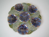 Minton Majolica fish and shell oyster plate