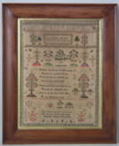 Antique Sampler, 1831 Verse Sampler by Elizabeth Johnson