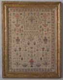c.1820 ' Time' Sampler by Elizabeth Drews