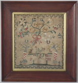 1799 Floral Bouquet Sampler by Ann Brumfield