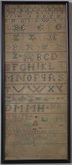 1722 Silkwork Alphabet Sampler