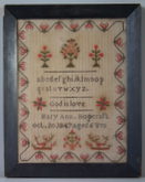 1847 Sampler by Mary Anne Hopcraft