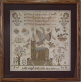 1838 'Times of sickness' Sampler by Ruth Lodges