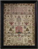 Antique Sampler, 1787 Sampler by Ann Bradshaw