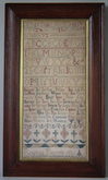 Antique Sampler, 1731 Band Sampler by Rebekah Parsons