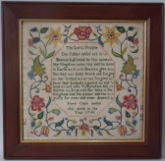 1741 'Lord's Prayer' Sampler by Mary Cope