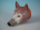 Staffordshire Pearlware fox stirrup cup