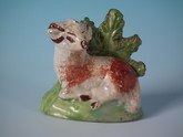 Small Staffordshire Pearlware ram bocage figure