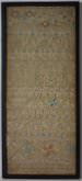 Antique Sampler, 1656 signed with initials MH