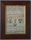 Antique Sampler, 1857 worked on Paper, by Elizabeth McMillan