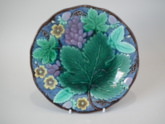 Gustafsberg Majolica grape & strawberry plate
