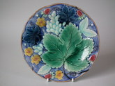 Gustafsberg Majolica grape & strawberry plate