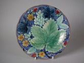 Gustafsberg Majolica grape & strawberry plate