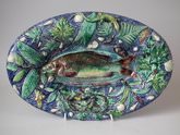 French Palissy Majolica Fish, Snake & Lizard Wall Platter