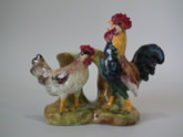 Massier Majolica Rooster spill vase