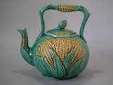 Majolica corn on the cob teapot