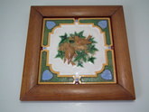 Minton Hollins & Co. Majolica birds & nest tile