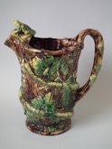 Palissy Ware Majolica frog & snake jug/pitcher