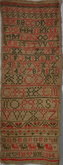 Antique Sampler, 1804 Scottish sampler with alphabets