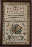 Antique Sampler, 1848, by Eleanor Lamborn of Twickenham