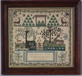 Antique Sampler, 1826, by Louise Nuttman - Acton House
