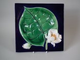 George Jones Majolica Lily Tile
