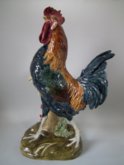 Choisy Majolica Rooster/Cockerel Vase by Paul Comolera