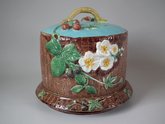 Holdcroft Majolica Blackberry Cheese Dome & Stand