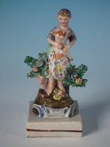 Staffordshire Pearlware Girl with Lamb figure