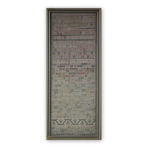 Antique Band Sampler, 1732, by Mary Facany