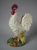 Massier Majolica Cockerel Figural Vase