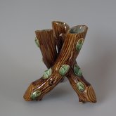 Majolica Triple Branch Posy Vase