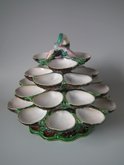 Minton Majolica Four Tiered Oyster Stand