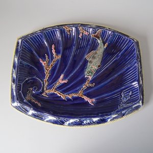 Majolica Fish and Seaweed Ocean Platter
