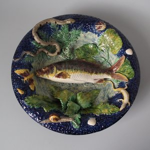 Barbizet Majolica Palissy Fish, Reptile & Insect Plate