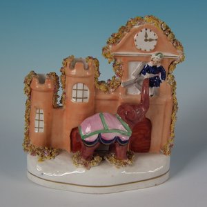 Staffordshire Pottery 'Elephant of Siam' Spill Vase