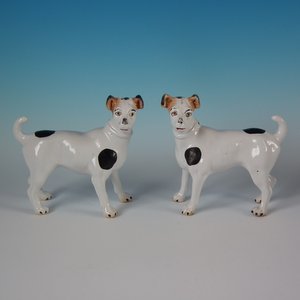 Pair Staffordshire Jack Russell terrier dogs