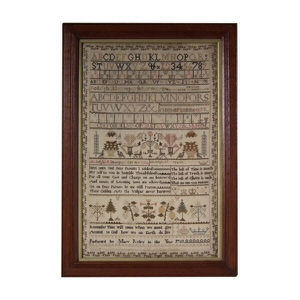 Antique Sampler, 1763, by Mary Ryley