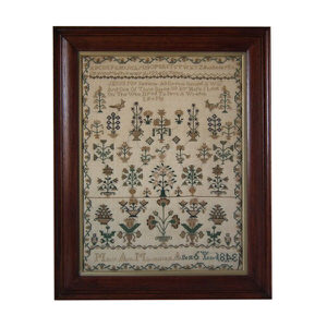Antique Sampler, 1843, by Mary Ann Marchant