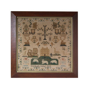 Antique Sampler, 1810, by Elizabeth Sand