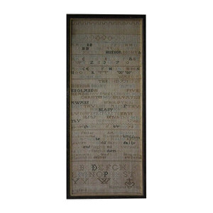 Antique Sampler, 1786, by Honnour Dight