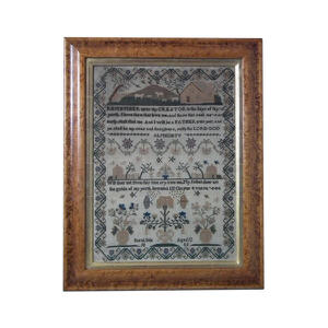 Antique Sampler, 1856, by Sarah Soul