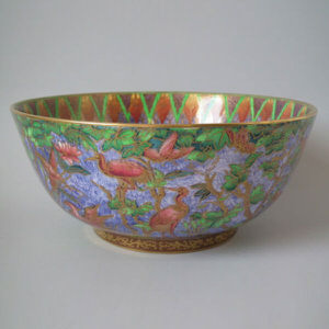 Wedgwood lustre Argus pheasant bowl